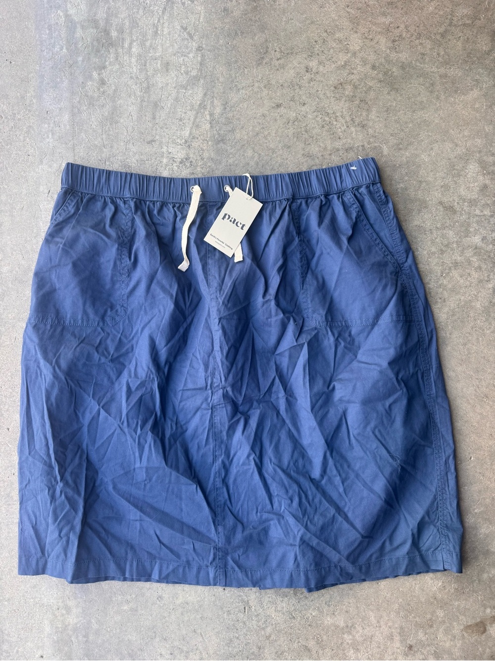 Pact Navy Blue Drawstring Skirt
